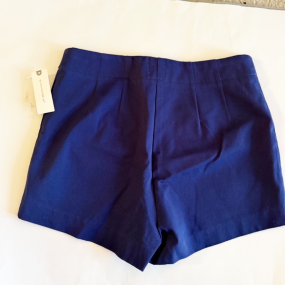 Anthropologie Maeve Zippered Mirco Shorts Blue Size 4 - Picture 4 of 4
